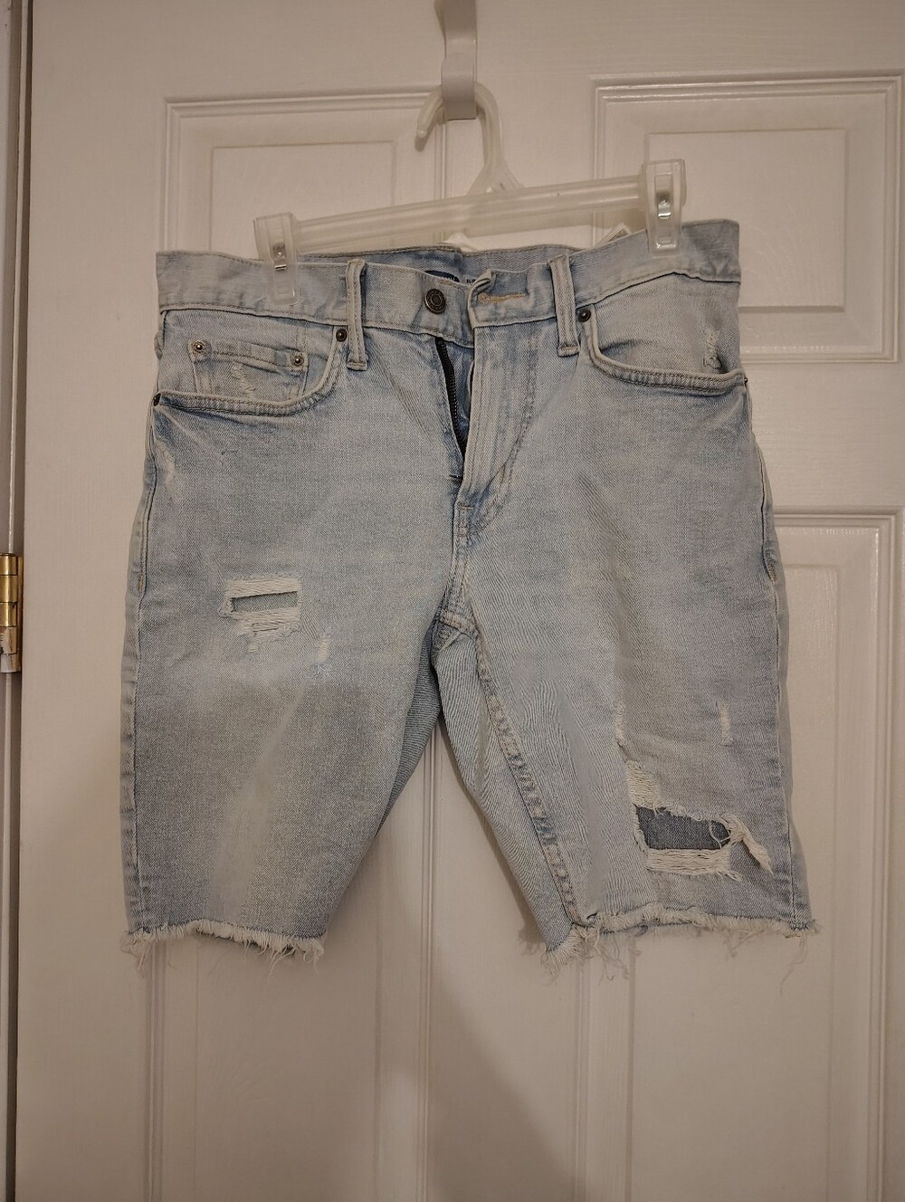 Old Navy Light Blue Distressed Denim Shorts